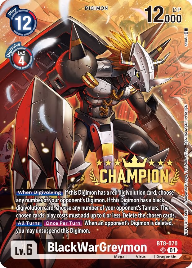 BlackWarGreymon (Digimon 3-On trading card